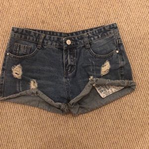 Short free people blue jean shorts